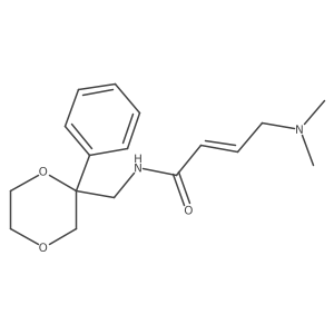 (E)-4-(Dimethylamino)-N-[(2-phenyl-1,4-dioxan-2-yl)methyl]but-2-enamide结构式