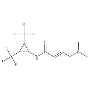 (2E)-N-[2,3-bis(trifluoromethyl)cyclopropyl]-4-(dimethylamino)but-2-enamide结构式