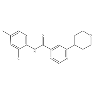 N-(2-Chloro-4-methylphenyl)-6-(oxan-4-yl)pyrimidine-4-carboxamide Structure