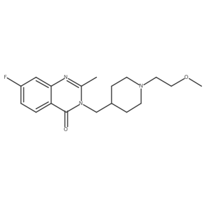 7-Fluoro-3-{[1-(2-methoxyethyl)piperidin-4-yl]methyl}-2-methyl-3,4-dihydroquinazolin-4-one Structure