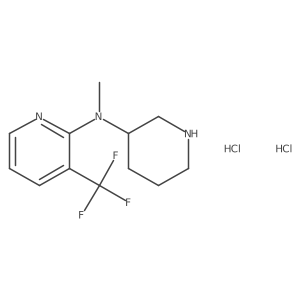 N-Methyl-N-piperidin-3-yl-3-(trifluoromethyl)pyridin-2-amine;dihydrochloride结构式
