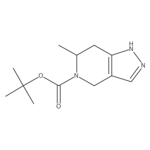 tert-Butyl (S)-6-methyl-2,4,6,7-tetrahydro-5H-pyrazolo[4,3-c]pyridine-5-carboxylate结构式