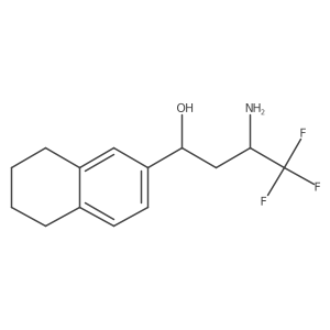 3-Amino-4,4,4-trifluoro-1-(5,6,7,8-tetrahydronaphthalen-2-yl)butan-1-ol结构式