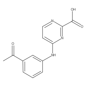 4-[(3-Acetylphenyl)amino]pyrimidine-2-carboxylic acid Structure