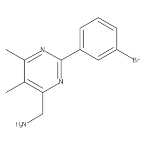 1-[2-(3-Bromophenyl)-5,6-dimethylpyrimidin-4-yl]methanamine Structure