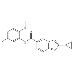2-cyclopropyl-N-(2-methoxy-5-methylphenyl)imidazo[1,2-b]pyridazine-6-carboxamide Structure