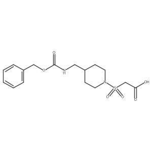 2-{[4-({[(Benzyloxy)carbonyl]amino}methyl)piperidin-1-yl]sulfonyl}acetic acid结构式