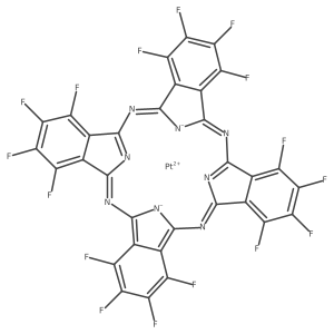 1,2,3,4,8,9,10,11,15,16,17,18,22,23,24,25-HexadecafluorophthalocyaninePt(II)结构式