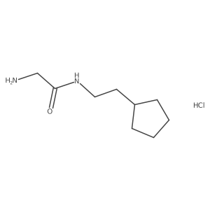 2-amino-N-(2-cyclopentylethyl)acetamide hydrochloride结构式
