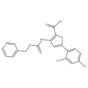3-{[(Benzyloxy)carbonyl]amino}-5-(2,4-dichlorophenyl)thiophene-2-carboxylic acid Structure