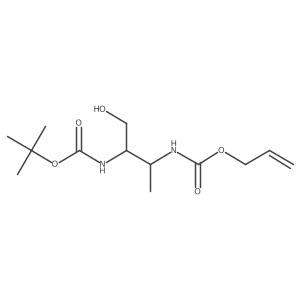 tert-butyl N-[(2S,3R)-1-hydroxy-3-{[(prop-2-en-1-yloxy)carbonyl]amino}butan-2-yl]carbamate Structure