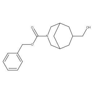 benzyl (1R,5S,7s)-7-(hydroxymethyl)-3-azabicyclo[3.3.1]nonane-3-carboxylate结构式