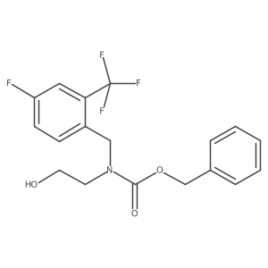 benzyl N-{[4-fluoro-2-(trifluoromethyl)phenyl]methyl}-N-(2-hydroxyethyl)carbamate结构式