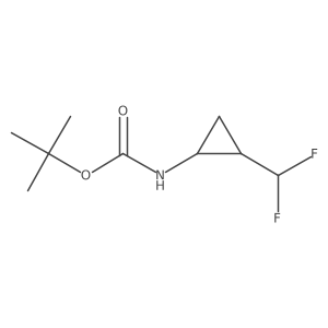 Tert-butyl trans-(2-(difluoromethyl)cyclopropyl)carbamate结构式