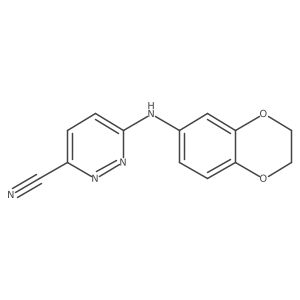 6-[(2,3-Dihydro-1,4-benzodioxin-6-yl)amino]pyridazine-3-carbonitrile Structure