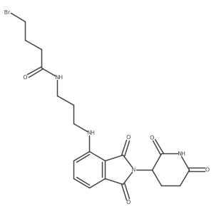 4-bromo-N-[3-[[2-(2,6-dioxo-3-piperidyl)-1,3-dioxo-isoindolin-4-yl]amino]propyl]butanamide结构式