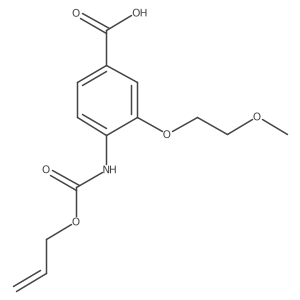 3-(2-Methoxyethoxy)-4-{[(prop-2-en-1-yloxy)carbonyl]amino}benzoic acid Structure