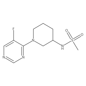 N-[1-(5-fluoropyrimidin-4-yl)piperidin-3-yl]methanesulfonamide结构式