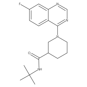 N-tert-butyl-1-(7-fluoroquinazolin-4-yl)piperidine-3-carboxamide结构式