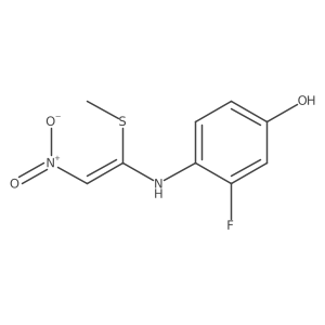 3-fluoro-4-{[(E)-1-(methylsulfanyl)-2-nitroethenyl]amino}phenol Structure