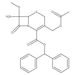 Benzhydryl 7-Amino-7-methoxycephalosporanate结构式
