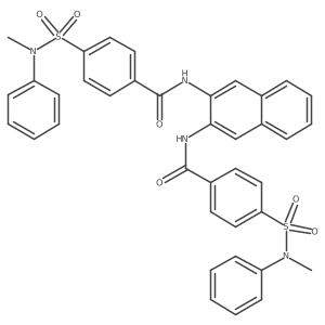 N,N'-(naphthalene-2,3-diyl)bis(4-(N-methyl-N-phenylsulfamoyl)benzamide) Structure