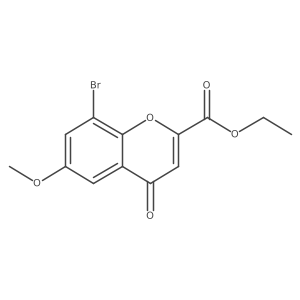 ethyl 8-bromo-6-methoxy-4-oxo-4H-chromene-2-carboxylate Structure