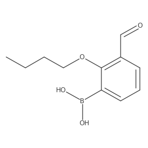 (2-Butoxy-3-formylphenyl)boronic acid结构式