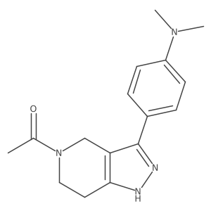 1h-Pyrazolo[4,3-c]pyridine,5-acetyl-3-[4-(dimethylamino)phenyl]-4,5,6,7-tetrahydro- Structure