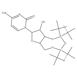 1-[(6aR,8R,9S,9aS)-2,2,4,4-tetratert-butyl-9-hydroxy-6a,8,9,9a-tetrahydro-6H-furo[3,2-f][1,3,5,2,4]trioxadisilocin-8-yl]-4-aminopyrimidin-2-one结构式