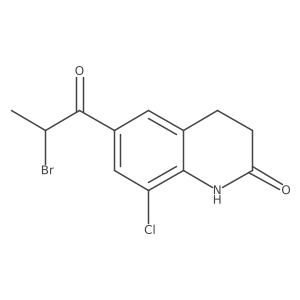 8-Chloro-6-alpha-bromopropionyl-3,4-dihydrocarbostyril Structure