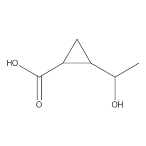 2-(1-Hydroxyethyl)cyclopropane-1-carboxylic acid Structure