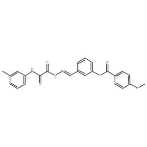 3-(2-(Oxo(3-toluidino)acetyl)carbohydrazonoyl)phenyl 4-methoxybenzoate结构式
