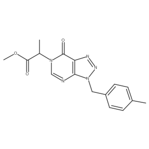 methyl 2-(3-(4-methylbenzyl)-7-oxo-3H-[1,2,3]triazolo[4,5-d]pyrimidin-6(7H)-yl)propanoate Structure