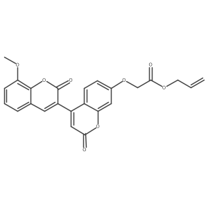 Prop-2-enyl 2-[4-(8-methoxy-2-oxochromen-3-yl)-2-oxochromen-7-yloxy]acetate Structure