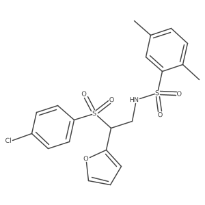 N-[2-(4-chlorobenzenesulfonyl)-2-(furan-2-yl)ethyl]-2,5-dimethylbenzene-1-sulfonamide Structure