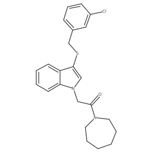 1-(azepan-1-yl)-2-(3-{[(3-chlorophenyl)methyl]sulfanyl}-1H-indol-1-yl)ethan-1-one Structure