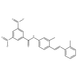 Benzamide, N-[3-methyl-4-[2-(2-methylphenyl)diazenyl]phenyl]-3,5-dinitro- Structure