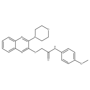 N-(4-methoxyphenyl)-2-{[3-(morpholin-4-yl)quinoxalin-2-yl]sulfanyl}acetamide结构式