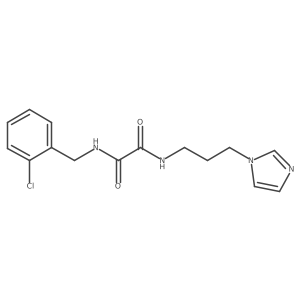 N1-(3-(1H-imidazol-1-yl)propyl)-N2-(2-chlorobenzyl)oxalamide结构式