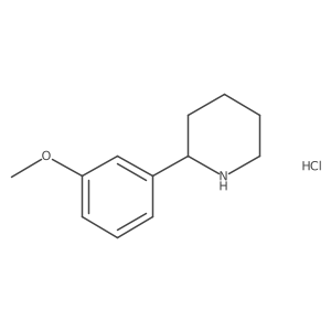 (S)-2-(3-methoxyphenyl)piperidine hydrochloride结构式