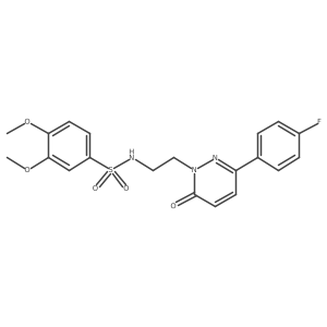 N-(2-(3-(4-fluorophenyl)-6-oxopyridazin-1(6H)-yl)ethyl)-3,4-dimethoxybenzenesulfonamide结构式