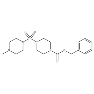 Benzyl 4-[(4-methylpiperazin-1-yl)sulfonyl]piperazine-1-carboxylate structure