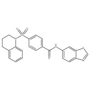 N-(benzo[d]thiazol-6-yl)-4-((3,4-dihydroquinolin-1(2H)-yl)sulfonyl)benzamide Structure