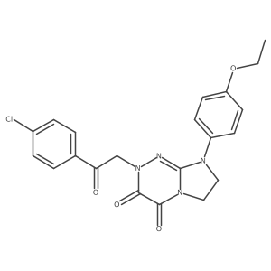 2-(2-(4-chlorophenyl)-2-oxoethyl)-8-(4-ethoxyphenyl)-7,8-dihydroimidazo[2,1-c][1,2,4]triazine-3,4(2H,6H)-dione结构式