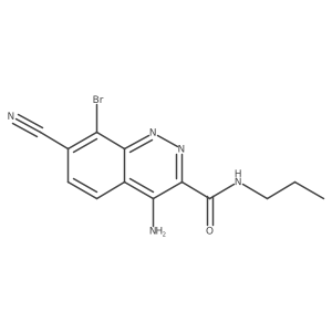 4-amino-8-bromo-7-cyano-N-propyl-cinnoline-3-carboxamide Structure