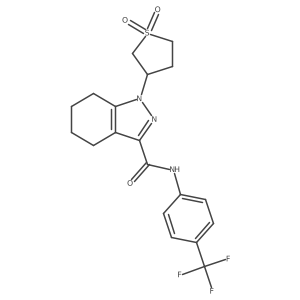 1-(1,1-dioxidotetrahydrothiophen-3-yl)-N-(4-(trifluoromethyl)phenyl)-4,5,6,7-tetrahydro-1H-indazole-3-carboxamide Structure