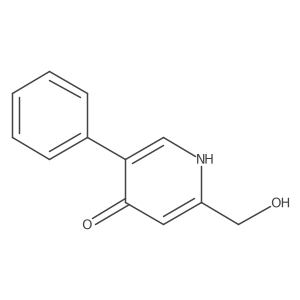 4-Hydroxy-5-phenyl-2-pyridinemethanol结构式