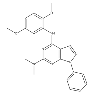 N4-(2,5-dimethoxyphenyl)-N6,N6-dimethyl-1-phenyl-1H-pyrazolo[3,4-d]pyrimidine-4,6-diamine Structure
