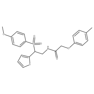 N-(2-((4-methoxyphenyl)sulfonyl)-2-(thiophen-2-yl)ethyl)-2-(p-tolyloxy)acetamide Structure